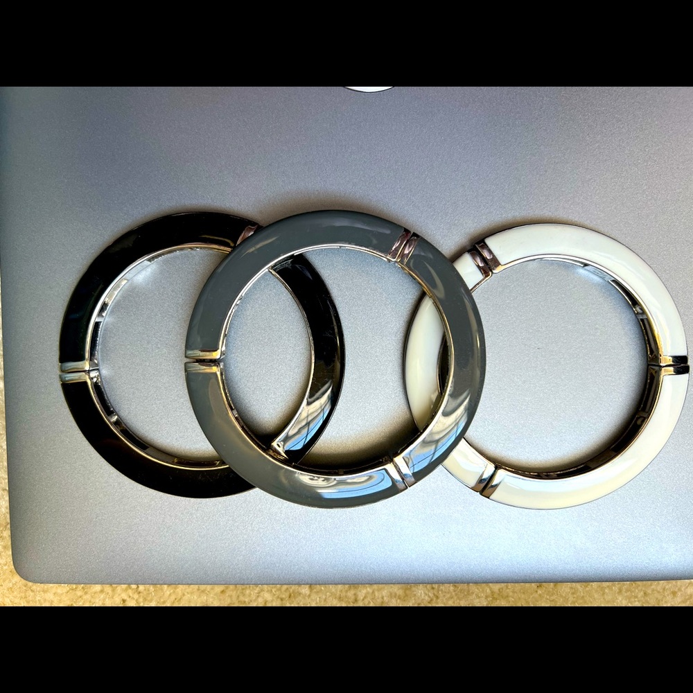 Set of 3 Lia Sophia stretchy bangle bracelets